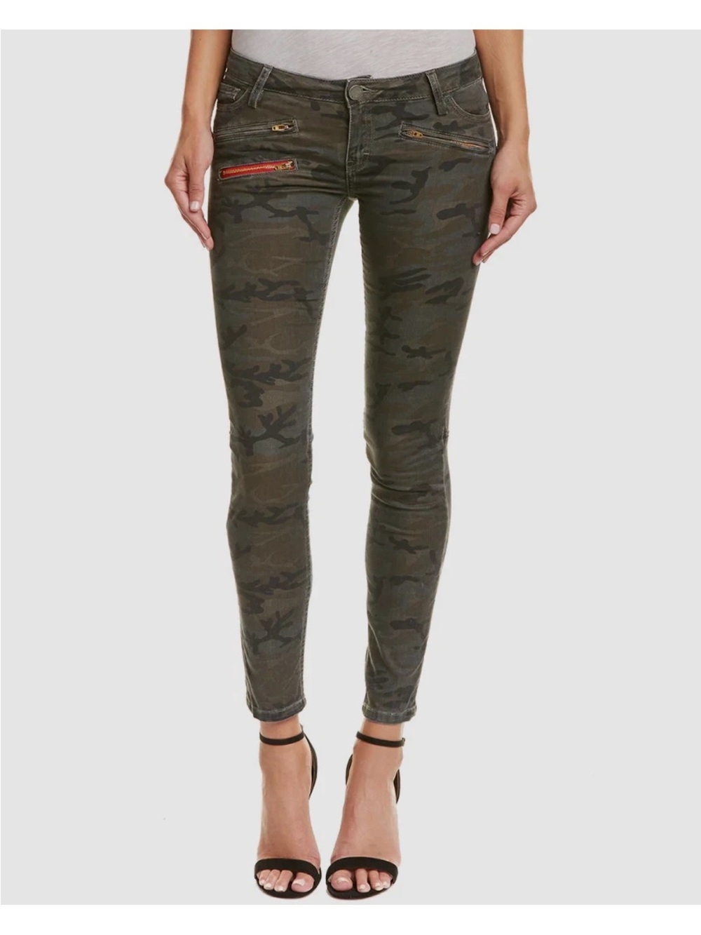 Etienne Marcel Women’s Camo Skinny Pants - Olive Green